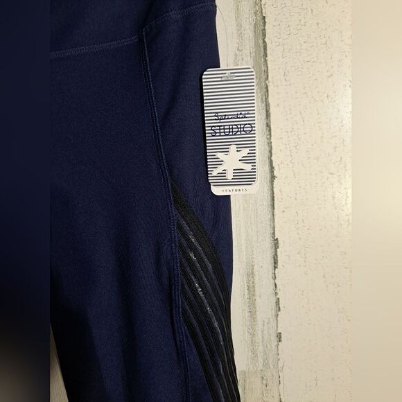 NWT Splendid Leggings Peacock Sheer Active wear - Picture 3 of 14